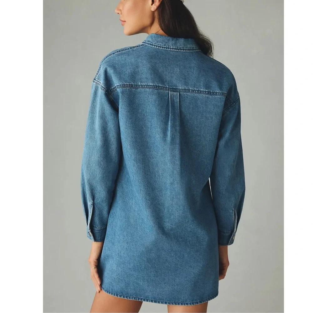Mare Mare x Anthropologie Denim Shirt Dress🎉🎉 - Picture 3 of 3